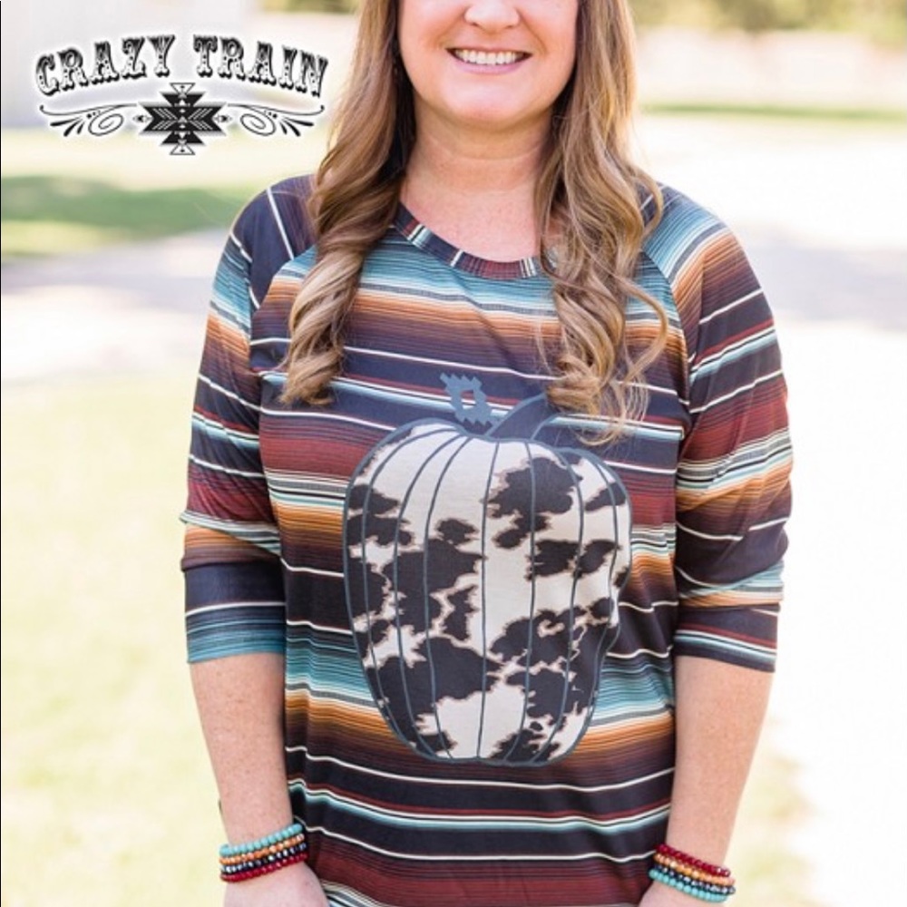 Crazy Train Punchy Pumpkin Top